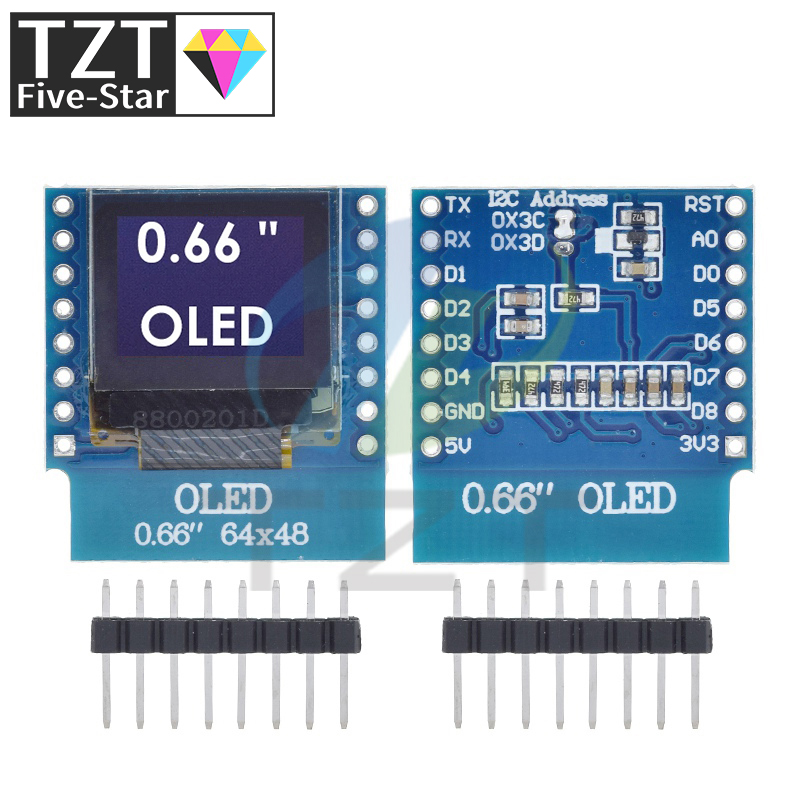 Smart Garden Esp32 - โมดูลจอแสดงผล OLED ขนาด 0.66 นิ้ว TZT
