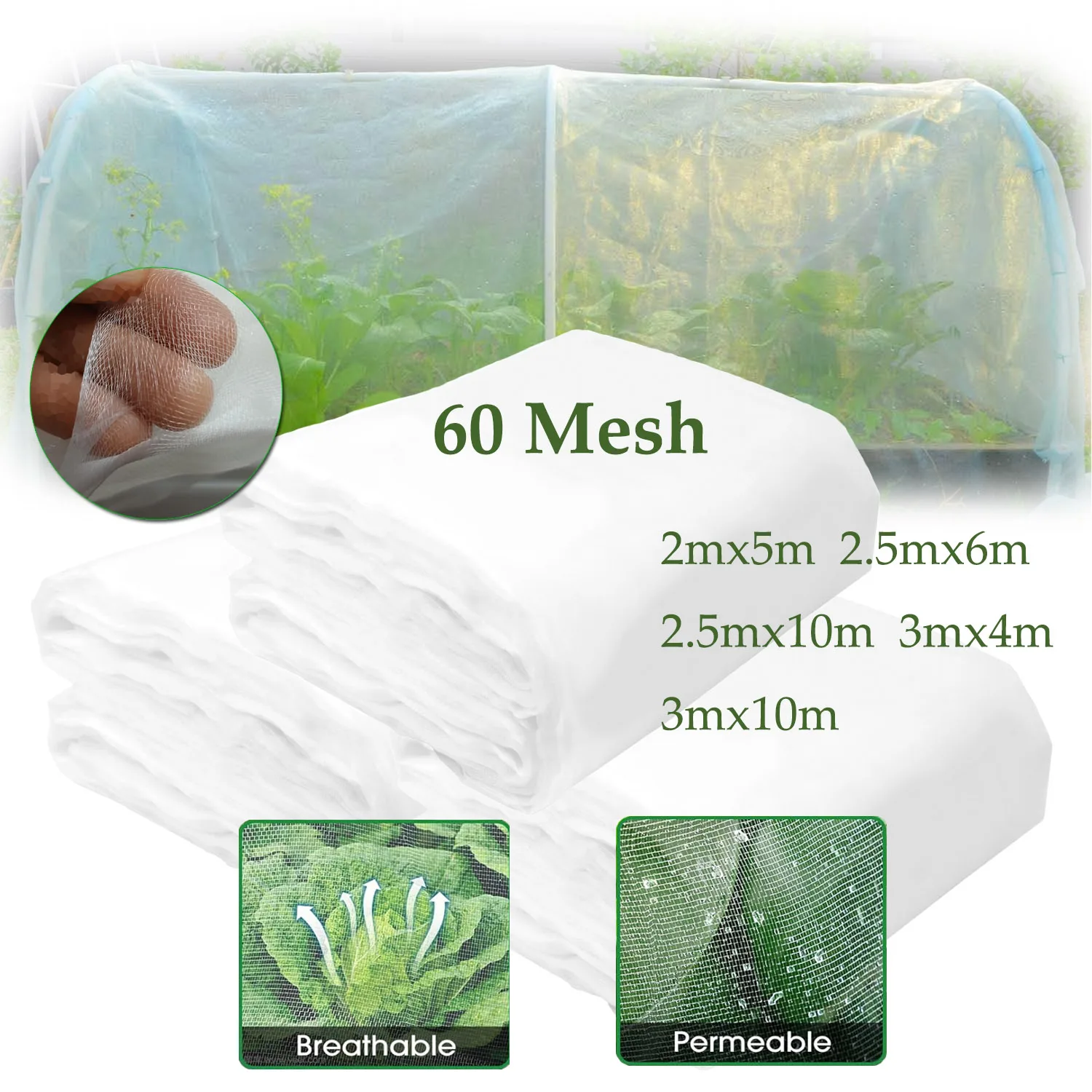 Smart Garden Greenhouse - ตาข่ายกันแมลงสำหรับสวน ป้องกันแมลง ผัก ผลไม้ ดอกไม้ ปกป้องต้นไม้ในโรงเรือน