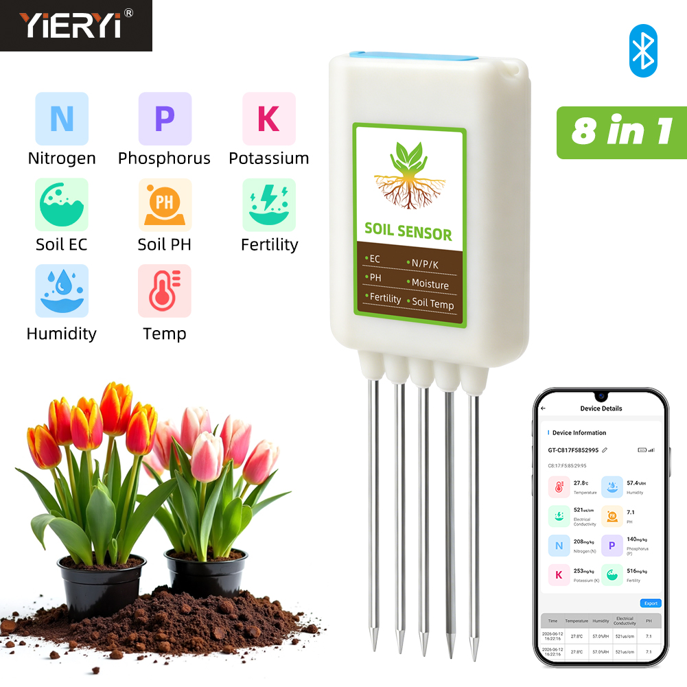 เครื่องวัดดินบลูทูธ 8 in 1 ยี่ - Smart Garden Greenhouse บทวิจารณ์และราคา