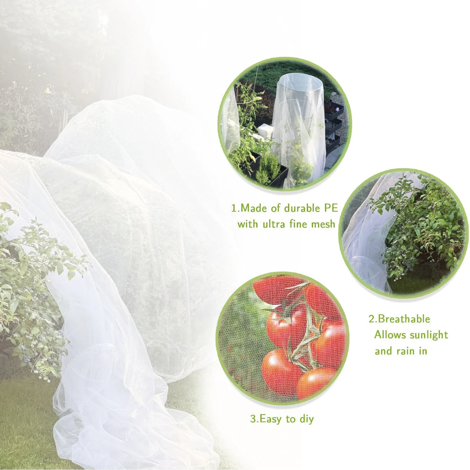 ตาข่ายกันแมลงสำหรับสวน ป้องกัน - Smart Garden Greenhouse บทวิจารณ์และราคา